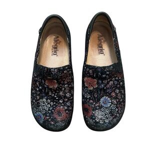 Alegria Women's Black Floral Mules size 37
